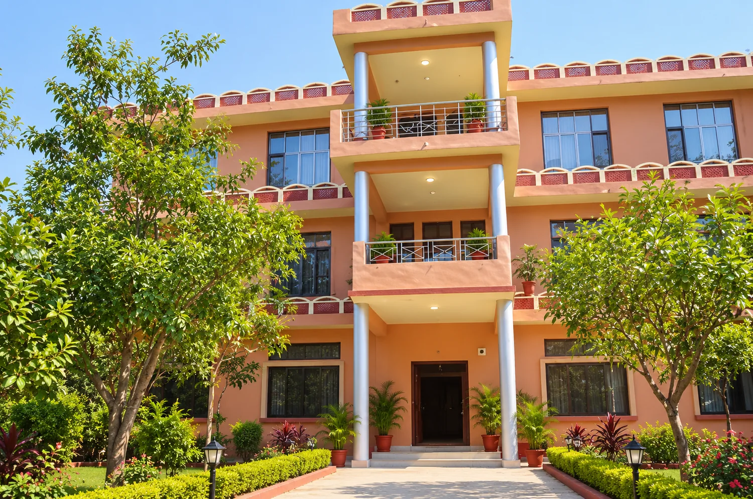 Academic building and landscaped grounds representing Shri RNS Institute of Pharmacy, Gwalior