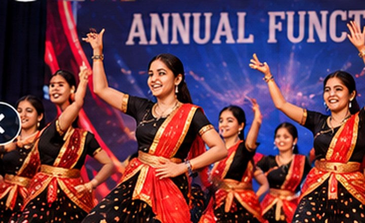 Students performing at a college cultural celebration